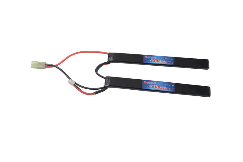 Airsoft Battery Li-PO 1300mAh 2S  double 7.4V