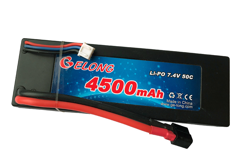 RC Li-PO 4500mAh 7.4V 50C Hard Case Pack for RC Cars